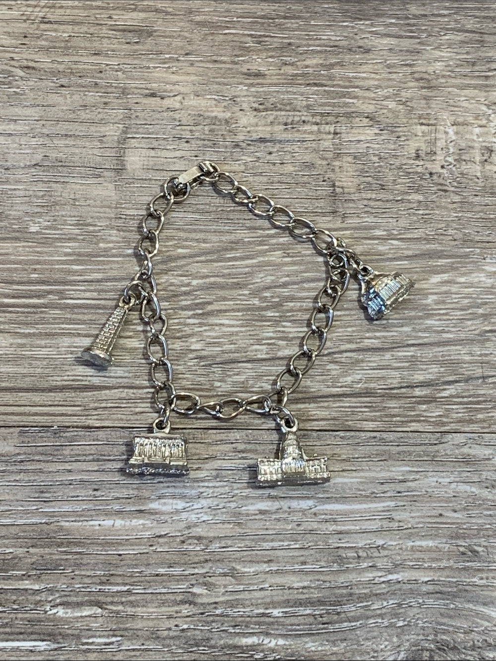 Silver Tone Washington DC Charm Bracelet